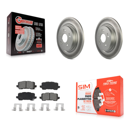 [Arrière] Kit de disque (revêtu) et plaquette (semi-métallique) de frein pour 2015-2020 Acura TLX KGS-102033