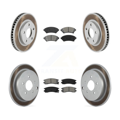 [Avant + Arrière] Kit de disque (revêtu) et plaquette (semi-métallique) de frein pour 2002-2004 Pontiac Montana FWD avec rear brakes KGS-102037