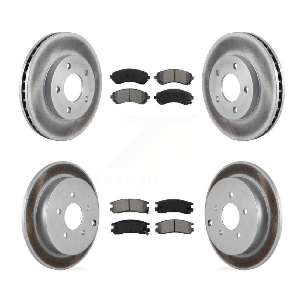 [Avant + Arrière] Kit de disque (revêtu) et plaquette (semi-métallique) de frein pour Buick Rendezvous Pontiac Aztek KGS-102040