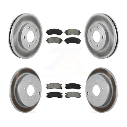 [Avant + Arrière] Kit de disque (revêtu) et plaquette (semi-métallique) de frein pour Buick Rendezvous Pontiac Aztek KGS-102040