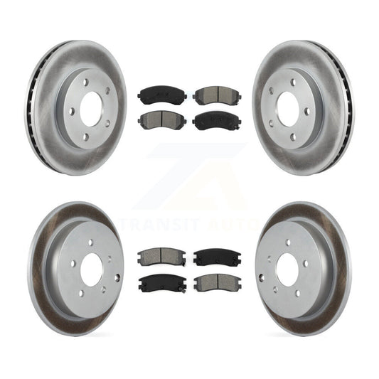 [Avant + Arrière] Kit de disque (revêtu) et plaquette (semi-métallique) de frein pour Buick Rendezvous Pontiac Aztek KGS-102040