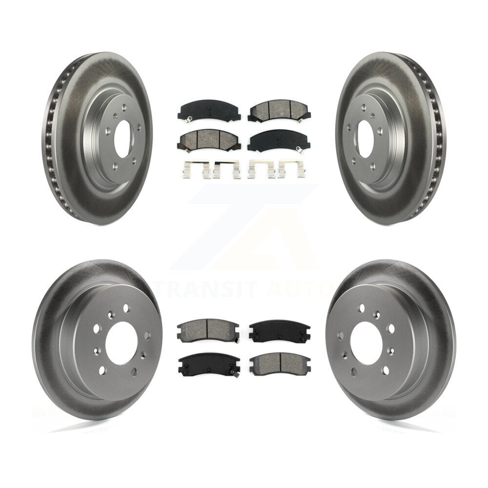 [Avant + Arrière] Kit de disque (revêtu) et plaquette (semi-métallique) de frein pour Buick LaCrosse Allure KGS-102042