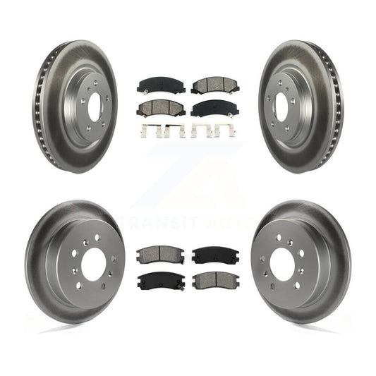 [Avant + Arrière] Kit de disque (revêtu) et plaquette (semi-métallique) de frein pour Buick LaCrosse Allure KGS-102042