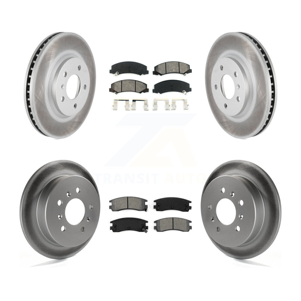 [Avant + Arrière] Kit de disque (revêtu) et plaquette (semi-métallique) de frein pour Chevrolet Impala Monte Carlo KGS-102044