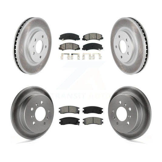 [Avant + Arrière] Kit de disque (revêtu) et plaquette (semi-métallique) de frein pour Chevrolet Impala Monte Carlo KGS-102044