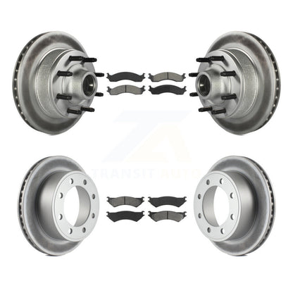 [Avant + Arrière] Kit de disque (revêtu) et plaquette (semi-métallique) de frein pour Ford E-350 Super Duty E-250 Econoline Club Wagon KGS-102065