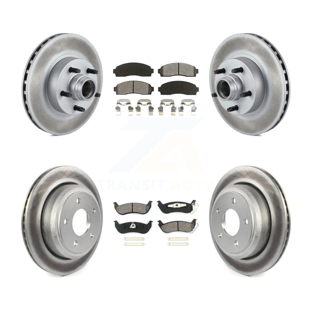 [Avant + Arrière] Kit de disque (revêtu) et plaquette (semi-métallique) de frein pour 2010 Mazda B2300 avec 11-1 4" Diameter Rotor KGS-102068