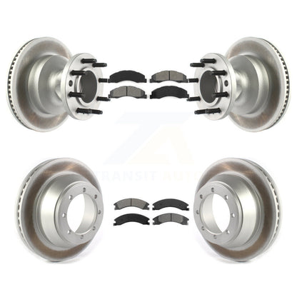[Avant + Arrière] Kit de disque (revêtu) et plaquette (semi-métallique) de frein pour 2009-2010 Ford E-450 Super Duty DIESEL engine avec Dual Wheels KGS-102073
