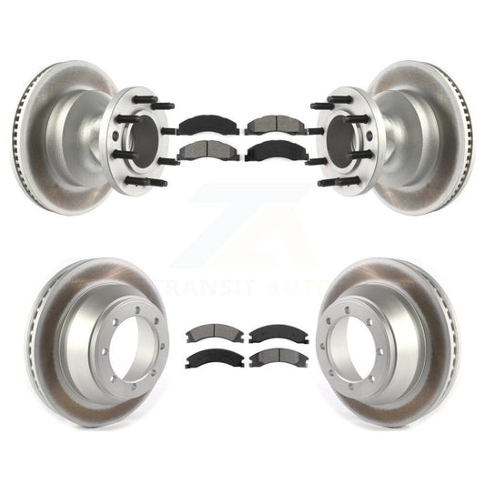 [Avant + Arrière] Kit de disque (revêtu) et plaquette (semi-métallique) de frein pour 2009-2010 Ford E-450 Super Duty DIESEL engine avec Dual Wheels KGS-102073