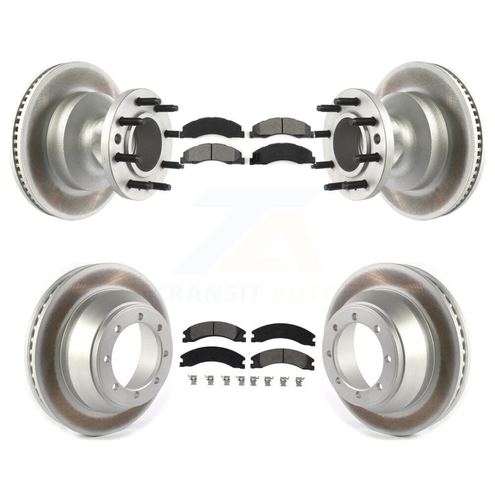 [Avant + Arrière] Kit de disque (revêtu) et plaquette (semi-métallique) de frein pour Ford E-450 Super Duty KGS-102074