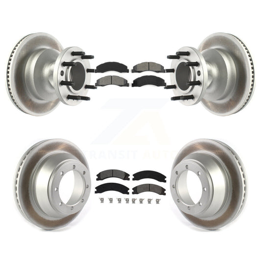 [Avant + Arrière] Kit de disque (revêtu) et plaquette (semi-métallique) de frein pour Ford E-450 Super Duty KGS-102074