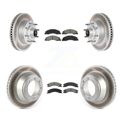[Avant + Arrière] Kit de disque (revêtu) et plaquette (semi-métallique) de frein pour 2009-2010 Ford E-450 Super Duty DIESEL engine avec Single Wheels KGS-102076