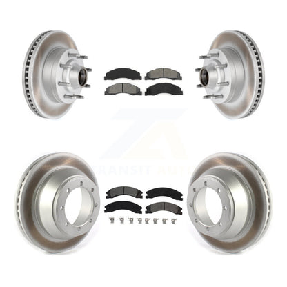[Avant + Arrière] Kit de disque (revêtu) et plaquette (semi-métallique) de frein pour Ford E-450 Super Duty avec Single Wheels KGS-102077