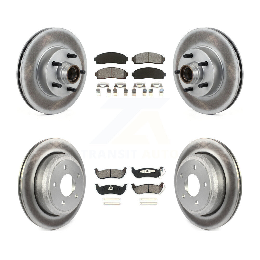 [Avant + Arrière] Kit de disque (revêtu) et plaquette (semi-métallique) de frein pour 2010-2011 Ford Ranger RWD KGS-102078