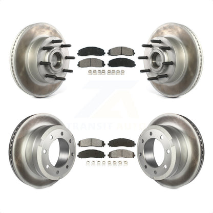 [Avant + Arrière] Kit de disque (revêtu) et plaquette (semi-métallique) de frein pour Ford F-250 Super Duty F-350 KGS-102080 par Transit Auto