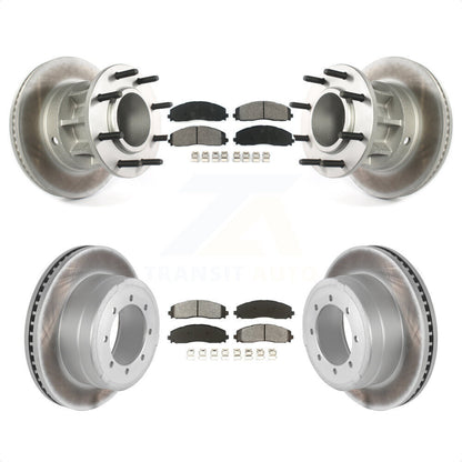 [Avant + Arrière] Kit de disque (revêtu) et plaquette (semi-métallique) de frein pour Ford F-350 Super Duty F-250 avec Dual Wheels KGS-102084 par Transit Auto