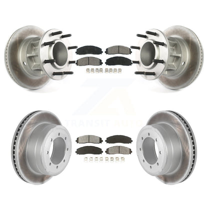 [Avant + Arrière] Kit de disque (revêtu) et plaquette (semi-métallique) de frein pour Ford F-350 Super Duty F-250 avec Dual Wheels KGS-102084