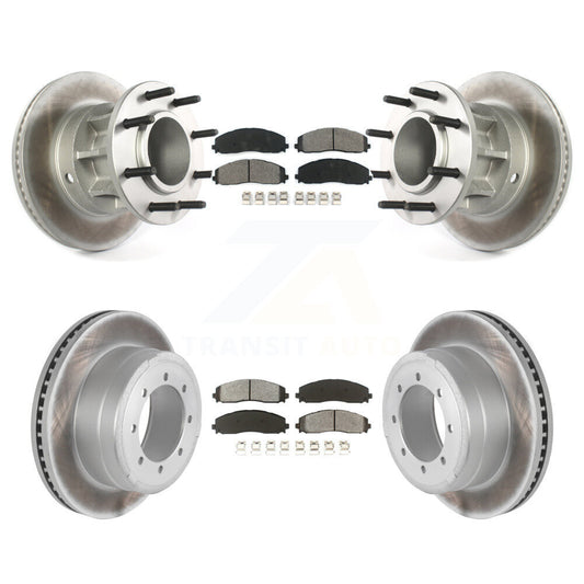 [Avant + Arrière] Kit de disque (revêtu) et plaquette (semi-métallique) de frein pour Ford F-350 Super Duty F-250 avec Dual Wheels KGS-102084