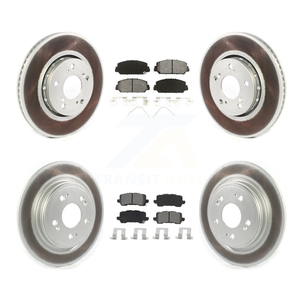 [Avant + Arrière] Kit de disque (revêtu) et plaquette (semi-métallique) de frein pour Acura RLX KGS-102090