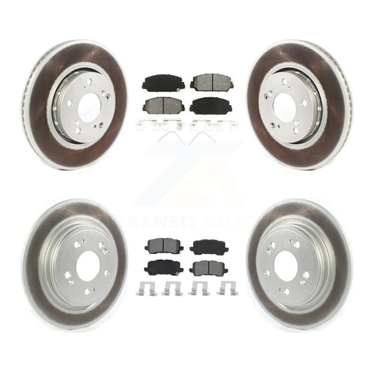 [Avant + Arrière] Kit de disque (revêtu) et plaquette (semi-métallique) de frein pour Acura RLX KGS-102090