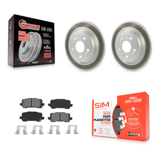 [Arrière] Kit de disque (revêtu) et plaquette (semi-métallique) de frein pour 2014-2020 Acura RLX KGS-102094