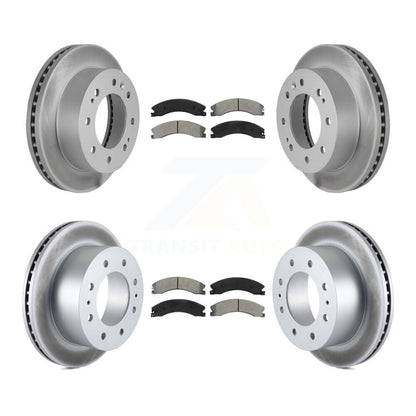 [Avant + Arrière] Kit de disque (revêtu) et plaquette (semi-métallique) de frein pour Chevrolet Silverado 2500 HD GMC Sierra 3500 Suburban KGS-102103