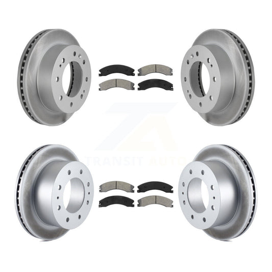 [Avant + Arrière] Kit de disque (revêtu) et plaquette (semi-métallique) de frein pour Chevrolet Silverado 2500 HD GMC Sierra 3500 Suburban KGS-102103