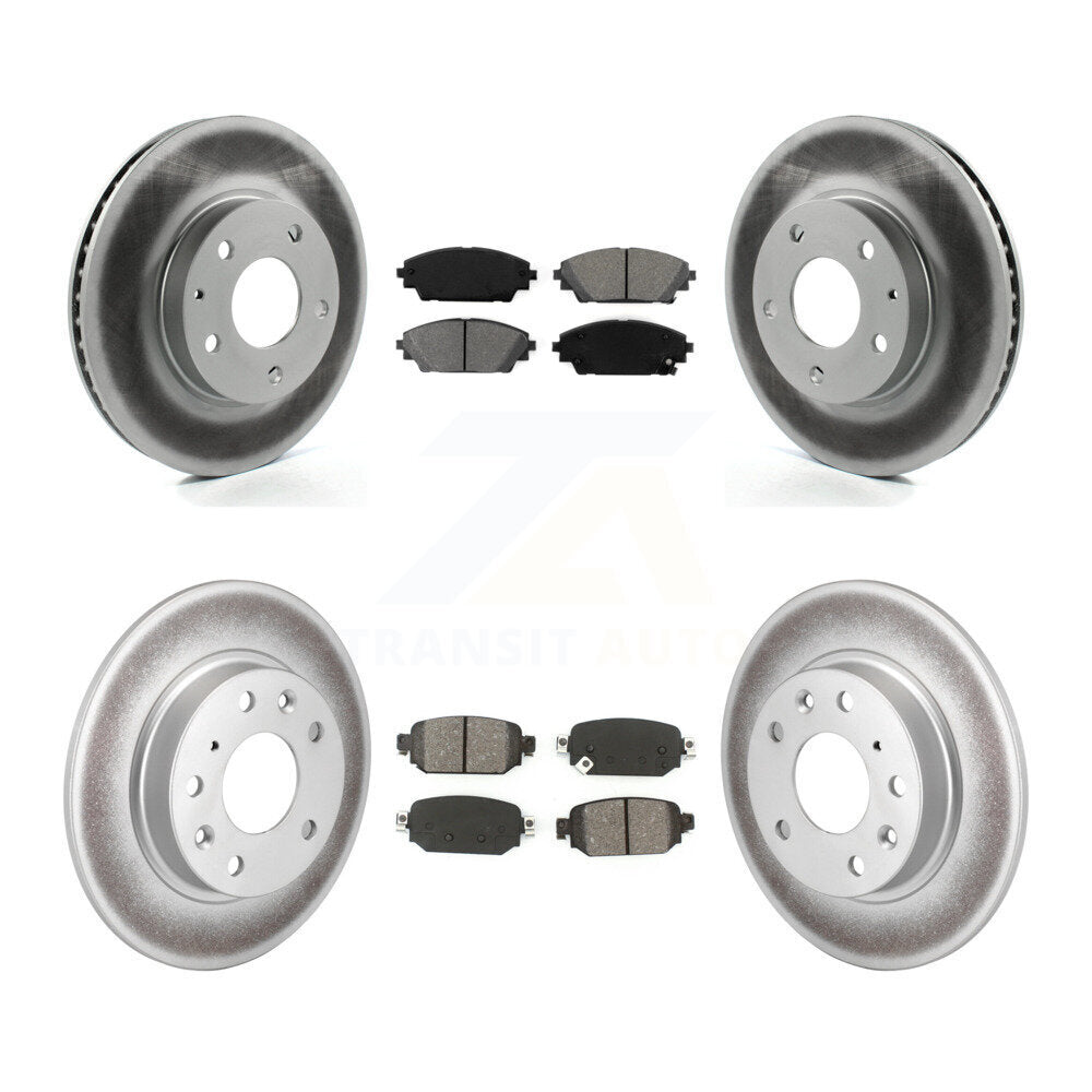 [Avant + Arrière] Kit de disque (revêtu) et plaquette (semi-métallique) de frein pour 2019-2021 Mazda CX-3 FWD KGS-102107