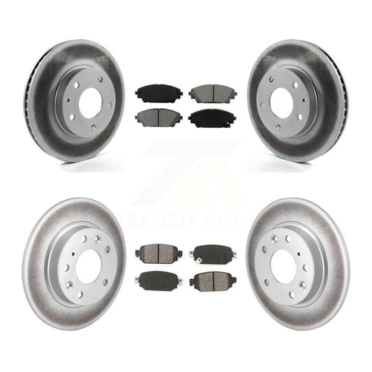 [Avant + Arrière] Kit de disque (revêtu) et plaquette (semi-métallique) de frein pour 2019-2021 Mazda CX-3 FWD KGS-102107