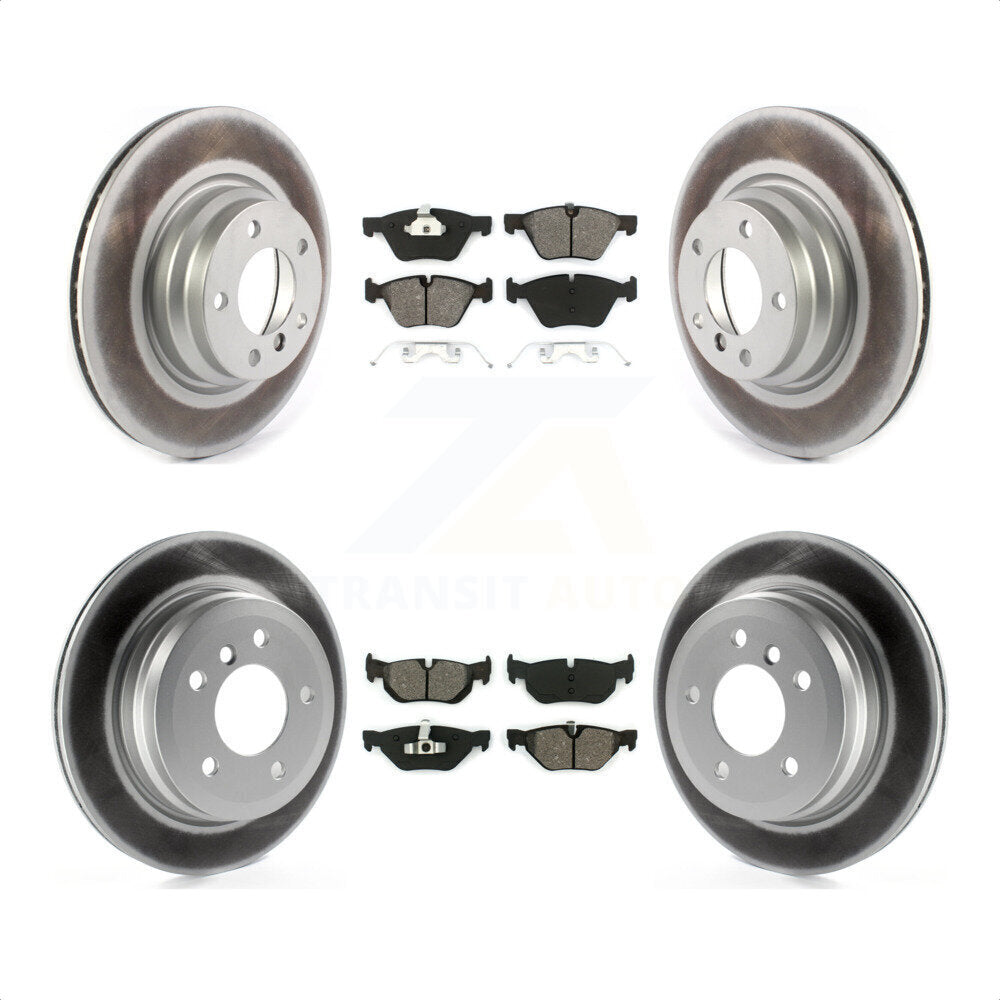[Avant + Arrière] Kit de disque (revêtu) et plaquette (semi-métallique) de frein pour 2012 BMW X1 xDrive28i avec 300mm Diameter Rotor KGS-102108 par Transit Auto