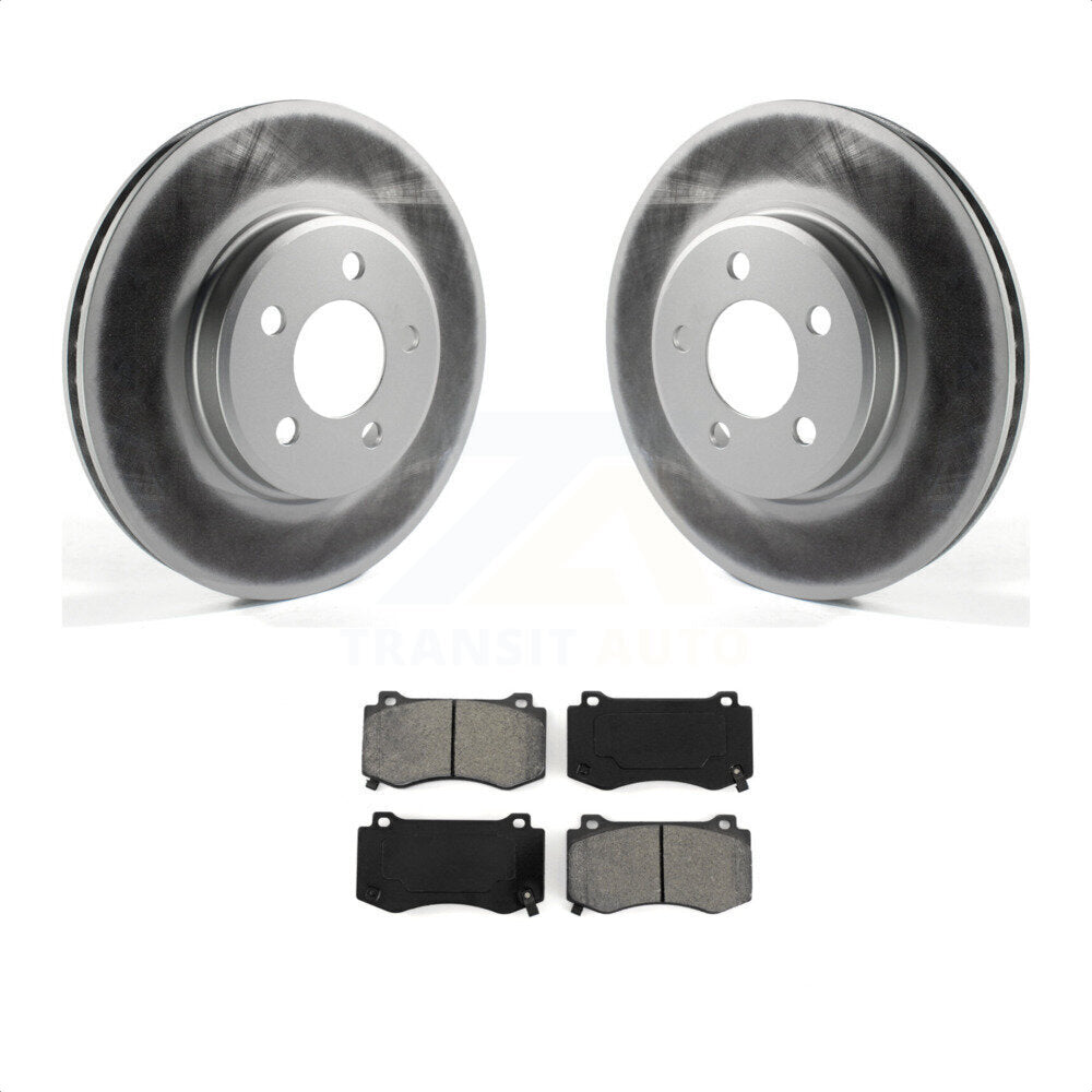 [Avant] Kit de disque (revêtu) et plaquette (semi-métallique) de frein pour 2019 Dodge Charger GT avec Brembo Brakes KGS-102111 par Transit Auto