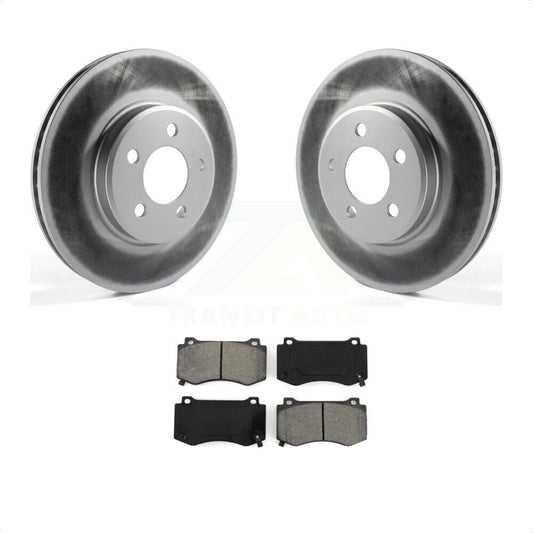 [Avant] Kit de disque (revêtu) et plaquette (semi-métallique) de frein pour 2019 Dodge Charger GT avec Brembo Brakes KGS-102111 par Transit Auto