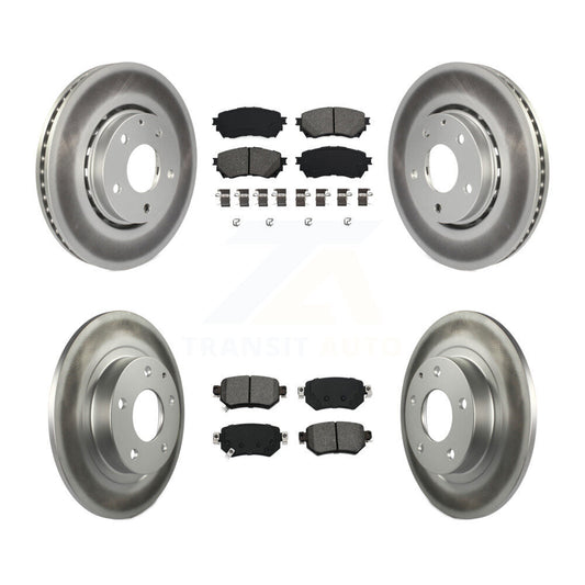 [Avant + Arrière] Kit de disque (revêtu) et plaquette (semi-métallique) de frein pour 2019-2021 Mazda 6 Naturally Aspirated KGS-102114