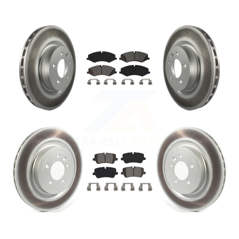 [Avant + Arrière] Kit de disque (revêtu) et plaquette (semi-métallique) de frein pour 2017 Land Rover Range Sport HSE SE avec GAS engine KGS-102117