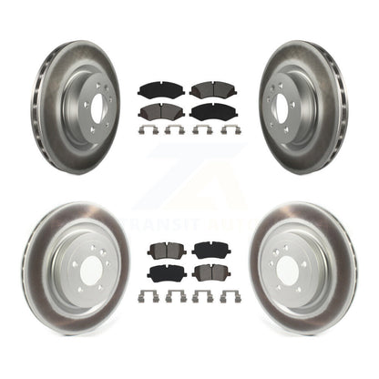[Avant + Arrière] Kit de disque (revêtu) et plaquette (semi-métallique) de frein pour 2017 Land Rover Range Sport HSE SE avec GAS engine KGS-102117