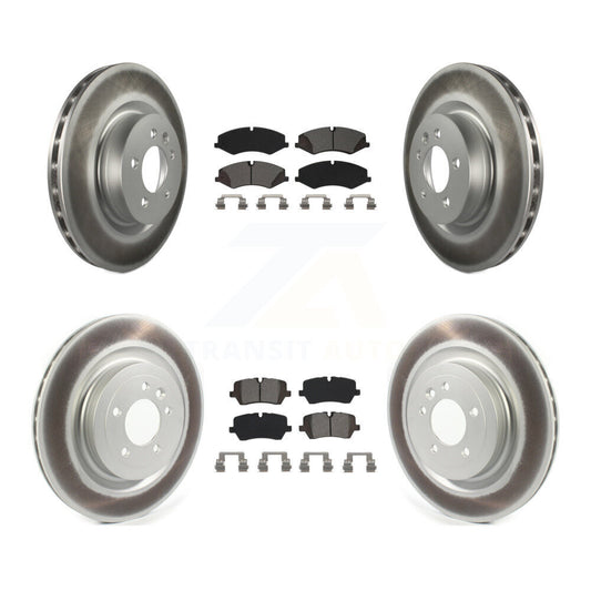 [Avant + Arrière] Kit de disque (revêtu) et plaquette (semi-métallique) de frein pour 2017 Land Rover Range Sport HSE SE avec GAS engine KGS-102117