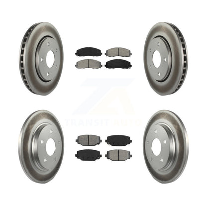 [Avant + Arrière] Kit de disque (revêtu) et plaquette (semi-métallique) de frein pour 2017-2018 Dodge Grand Caravan avec Single Piston Caliper KGS-102118
