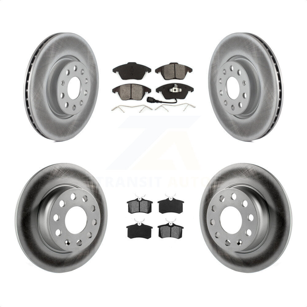 [Avant + Arrière] Kit de disque (revêtu) et plaquette (semi-métallique) de frein pour 2014 Volkswagen Beetle R-Line GSR avec 272mm Diameter Rotor KGS-102120 par Transit Auto