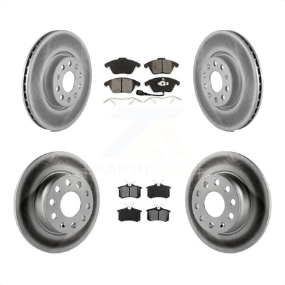 [Avant + Arrière] Kit de disque (revêtu) et plaquette (semi-métallique) de frein pour 2014 Volkswagen Beetle R-Line GSR avec 272mm Diameter Rotor KGS-102120 par Transit Auto