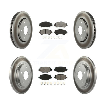 [Avant + Arrière] Kit de disque (revêtu) et plaquette (semi-métallique) de frein pour Dodge Grand Caravan Chrysler Town & Country Journey Ram C/V Volkswagen Routan KGS-102121