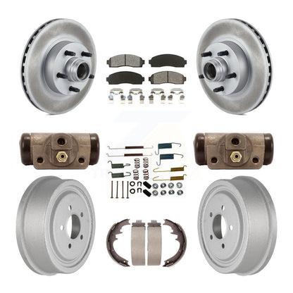 [Avant + Arrière] Kit de disque (revêtu) et plaquette (semi-métallique) de frein pour 2006-2009 Ford Ranger RWD avec 10" Diameter KGS-102126