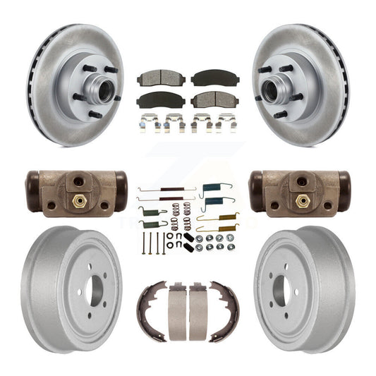 [Avant + Arrière] Kit de disque (revêtu) et plaquette (semi-métallique) de frein pour 2006-2009 Ford Ranger RWD avec 10" Diameter KGS-102126