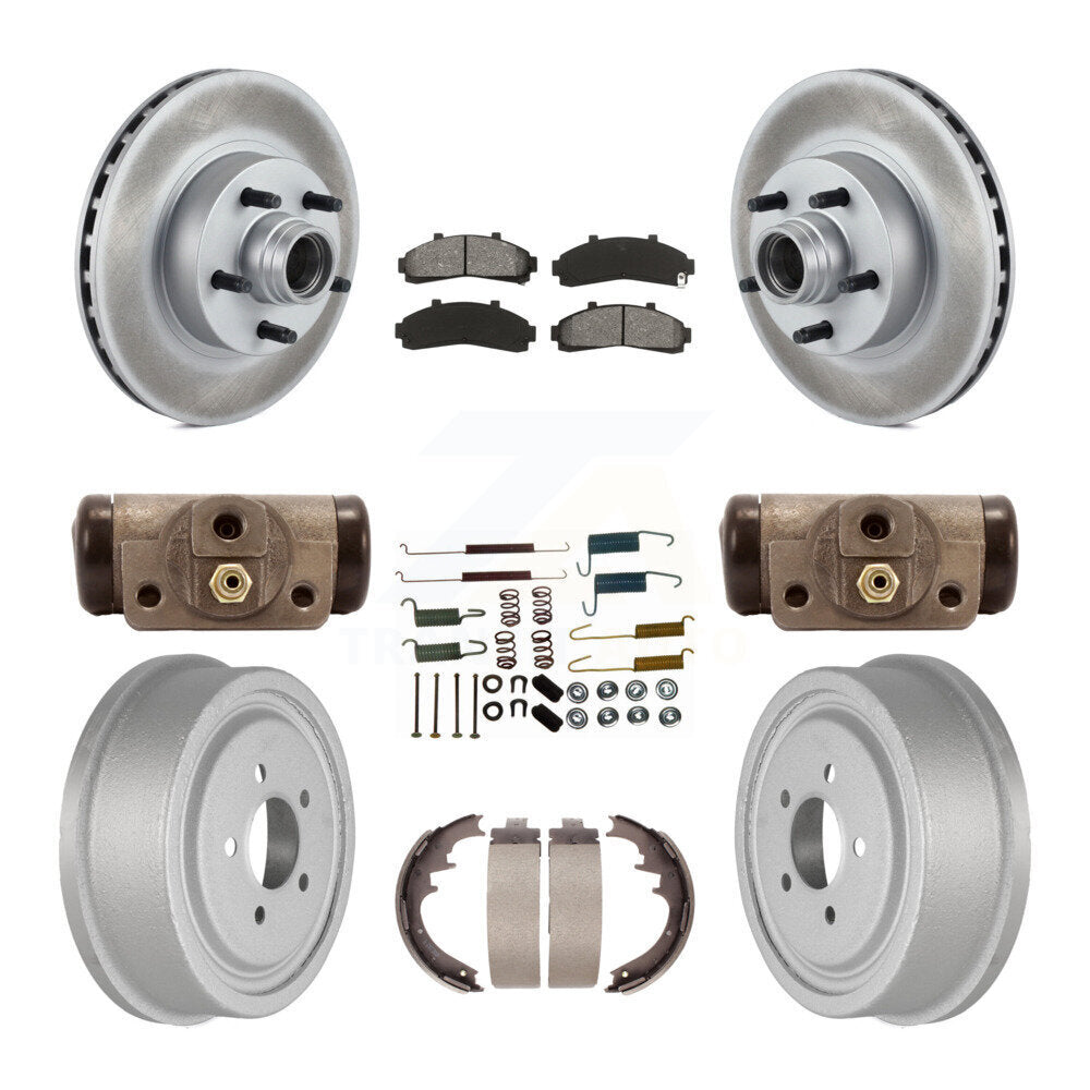 [Avant + Arrière] Kit de disque (revêtu) et plaquette (semi-métallique) de frein pour Ford Ranger avec 10" Diameter KGS-102127
