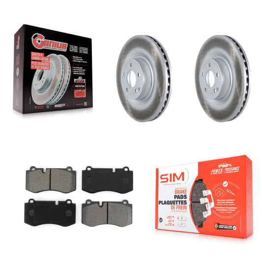 [Avant] Kit de disque (revêtu) et plaquette (semi-métallique) de frein pour Mercedes-Benz S550 SL550 CL550 S600 S400 S350 CL600 S450 KGS-102134