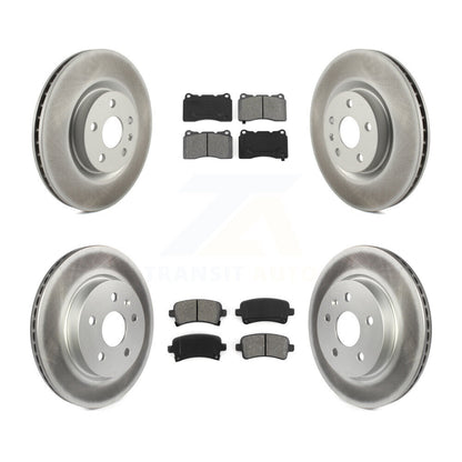 [Avant + Arrière] Kit de disque (revêtu) et plaquette (semi-métallique) de frein pour 2013-2019 Cadillac XTS sans Heavy Duty Brakes KGS-102143