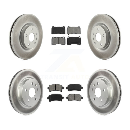 [Avant + Arrière] Kit de disque (revêtu) et plaquette (semi-métallique) de frein pour 2013-2019 Cadillac XTS sans Heavy Duty Brakes KGS-102143