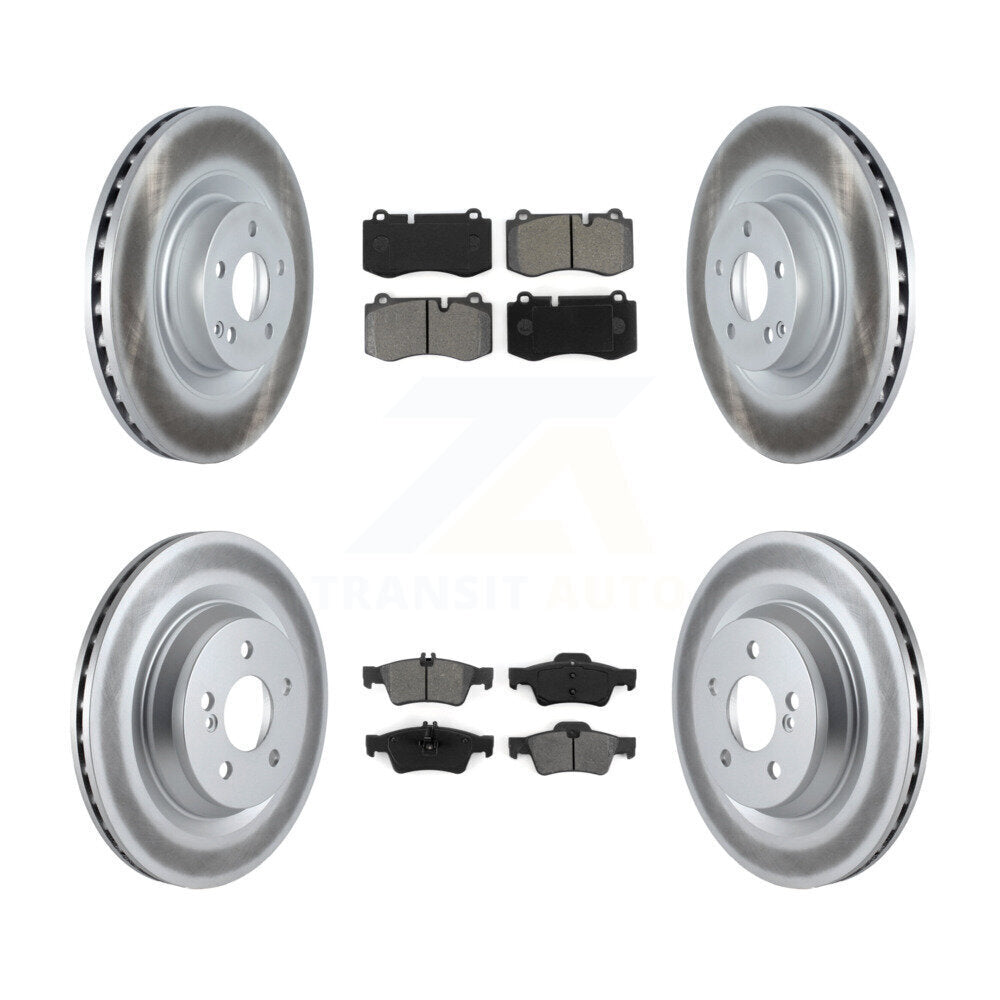 [Avant + Arrière] Kit de disque (revêtu) et plaquette (semi-métallique) de frein pour Mercedes-Benz S550 SL550 S600 CL550 S400 S350 CL600 S450 KGS-102144