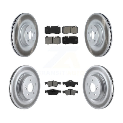 [Avant + Arrière] Kit de disque (revêtu) et plaquette (semi-métallique) de frein pour Mercedes-Benz S550 SL550 S600 CL550 S400 S350 CL600 S450 KGS-102144