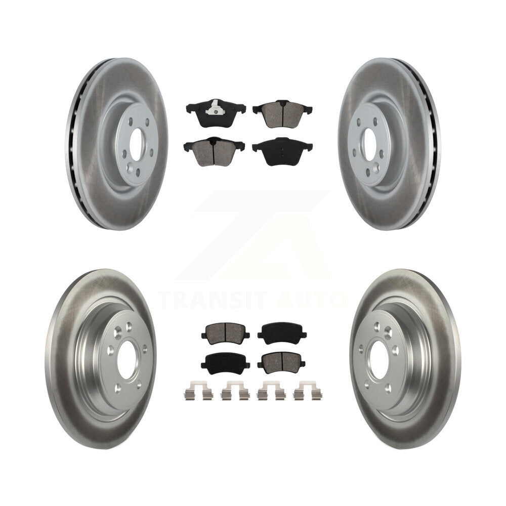[Avant + Arrière] Kit de disque (revêtu) et plaquette (semi-métallique) de frein pour Volvo S60 V70 avec 336mm Diameter Rotor KGS-102147