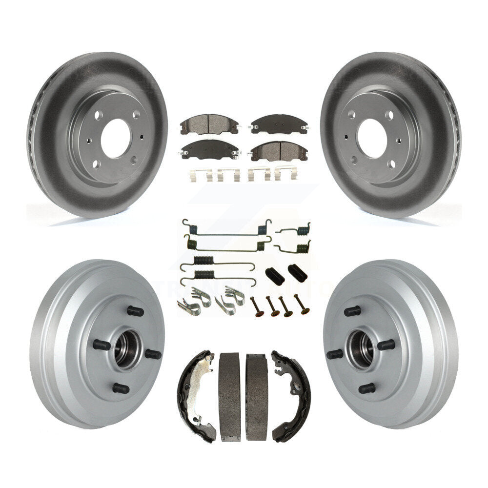 [Avant + Arrière] Kit de disque (revêtu) et plaquette (semi-métallique) de frein pour 2009-2011 Ford Focus KGS-102155